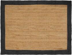 vidaXL Covor living din iuta gri inchis 200x290 cm, handmade (42010696) Covor