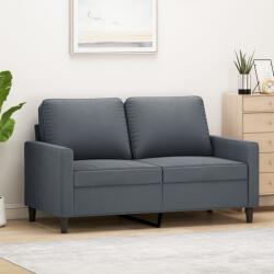 vidaXL Canapea cu 2 locuri, gri închis, 120 cm, catifea GartenMobel Dekor (359190) Canapea