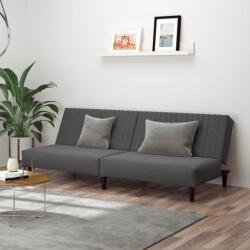 vidaXL Canapea extensibila cu 2 locuri, gri închis, catifea GartenMobel Dekor (375927) Canapea
