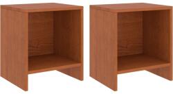 vidaXL Noptiere, 2 buc. , maro miere, 35 x 30 x 40 cm, lemn masiv pin GartenMobel Dekor (322241)
