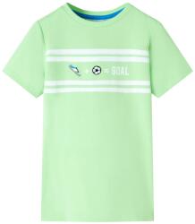 vidaXL Tricou pentru copii, verde neon, 128 GartenMobel Dekor (12452)