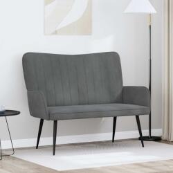 vidaXL Canapea cu doua locuri Gri închis 115 x 61 x 87 cm Catifea GartenMobel Dekor (42028961) Canapea