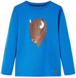 vidaXL Tricou de copii cu maneci lungi, albastru cobalt, 116 GartenMobel Dekor (13006)