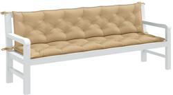 vidaXL Perna banca de gradina, 2 buc. , melanj bej, 200x50x7 cm, textil GartenMobel Dekor (4002633)