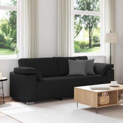 vidaXL Sofa cu 3 locuri Negru 220 cm tesatura GartenMobel Dekor (4105239) Canapea