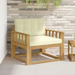 vidaXL Canapea Medie pentru Exterior Poliester Alb GartenMobel Dekor (3439004) Canapea