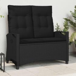 vidaXL Banca de gradina Negru 105 x 60 x 112 cm Otel si Poliester GartenMobel Dekor (42026849)