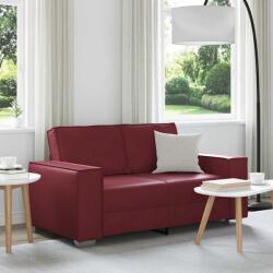 vidaXL Canapea pentru doua persoane Rosu Vin 160 cm Piele artificiala GartenMobel Dekor (4105048) Canapea