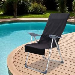 vidaXL Prosoape pentru scaune de exterior 2 pcs Negru 130 x 60 cm GartenMobel Dekor (42011506) Prosop
