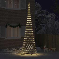 vidaXL Brad de Craciun LED cu 555 LED cu suport Alb cald 500 cm Metal GartenMobel Dekor (42018795)