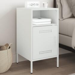 vidaXL Noptiera, alb, 36x39x68 cm, otel laminat la rece GartenMobel Dekor (843076)