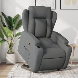 vidaXL Fotoliu rabatabil cu ridicare pe verticala, gri închis, textil GartenMobel Dekor (3204483)