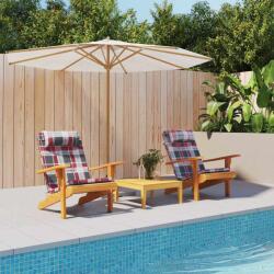 vidaXL Perne pentru scaune 2 pcs Verificare Rosie 58 x 77 x 4, 5 cm GartenMobel Dekor (361843)