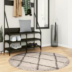 vidaXL Covor pufos "PAMPLONA" cu fire înalte, bej/antracit, Ø 120 cm GartenMobel Dekor (375399) Covor
