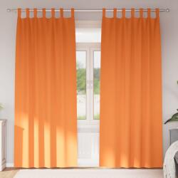 vidaXL Perdele Opaque cu Inel 2 pcs Portocalie Aprinsa 225 x 140 cm GartenMobel Dekor (4107620)