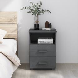vidaXL Noptiera "HAMAR, " gri închis, 40x35x62 cm, lemn masiv de pin GartenMobel Dekor (340414)