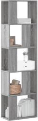 vidaXL Biblioteca 5 niveluri gri sonoma 45x23, 5x162, 5cm lemn prelucrat GartenMobel Dekor (852785) Biblioteca