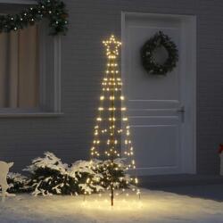 vidaXL Brad de Craciun LED cu 390 LED Alb cald 250 cm Fier GartenMobel Dekor (42018749)