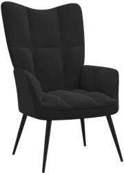 vidaXL Scaun de relaxare, negru, catifea GartenMobel Dekor (328079)