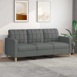 vidaXL Canapea cu 3 locuri, gri închis, 180 cm, material textil GartenMobel Dekor (359100) Canapea