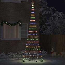 vidaXL Brad de Craciun LED cu 455 LED Multicolour 184.5 cm Metal GartenMobel Dekor (42018794)