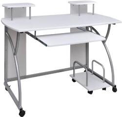 vidaXL Birou de computer, alb, 110x52x88, 5 cm, lemn prelucrat GartenMobel Dekor (20584)