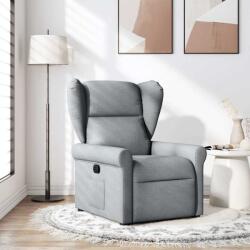 vidaXL Fotoliu rabatabil, gri deschis, material textil GartenMobel Dekor (4015656)