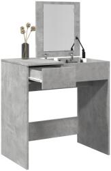 vidaXL Masa de toaleta cu oglinda, gri beton, 73x46, 5x120 cm GartenMobel Dekor (848223)