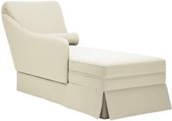 vidaXL Sezlong cu suport si cotiera dreapta catifea crem GartenMobel Dekor (4009789)