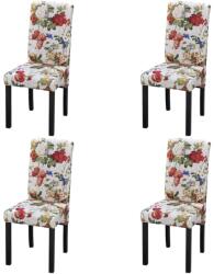 vidaXL Scaune de bucatarie, 4 buc. , multicolor, material textil GartenMobel Dekor (242399)