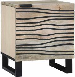 vidaXL Noptiera alba din lemn prelucrat, 1 usa, 40 x 33 x 46 cm, stil rustic (4017968)