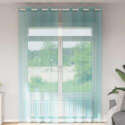 vidaXL Perdele Voile cu Oeje 2 buc Turcoaz GartenMobel Dekor (4102148)