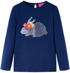 vidaXL Tricou pentru copii cu maneci lungi, bleumarin 104 GartenMobel Dekor (14100)