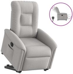 vidaXL Scaun reclinabil electric, tesatura gri nor GartenMobel Dekor (3303283)
