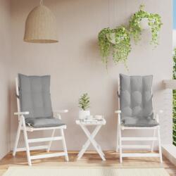 vidaXL Perne scaun cu spatar înalt 2 buc, gri, tesatura Oxford GartenMobel Dekor (377605)