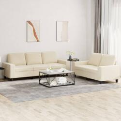 vidaXL Set de canapele, 2 piese, crem, material textil GartenMobel Dekor (3201900) Canapea