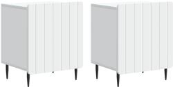 vidaXL Set 2 noptiere albe din lemn prelucrat, 43 x 34, 5 x 52 cm, cu usa (894336)