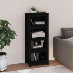 vidaXL Biblioteca, negru, 50x35x125, 5 cm, lemn masiv de pin GartenMobel Dekor (821713) Biblioteca