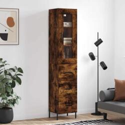 vidaXL Dulap înalt, stejar fumuriu, 34, 5x34x180 cm, lemn prelucrat GartenMobel Dekor (3199246) Comoda
