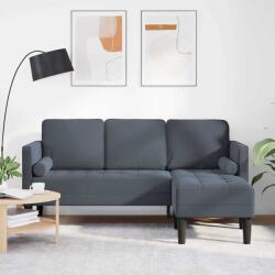 vidaXL Set de canapea cu perna Gri închis Poliester GartenMobel Dekor (42001926) Canapea