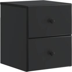 vidaXL Noptiera suspendata neagra cu 2 sertare, 34, 5 x 33 x 40 cm, vidaXL (899147)