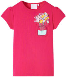 vidaXL Tricou de copii, roz aprins, 116 GartenMobel Dekor (11026)