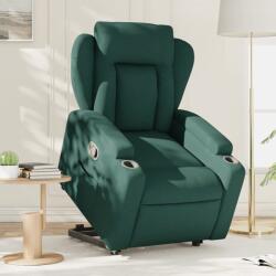 vidaXL Fotoliu rabatabil ridicare pe verticala, verde închis, textil GartenMobel Dekor (3204488)