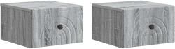 vidaXL Set 2 noptiere suspendate Sonoma gri, 33 x 34, 5 x 20 cm, cu sertar (898098)