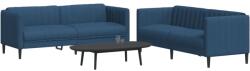 vidaXL Set canapele, 2 piese, albastru, material textil GartenMobel Dekor (3209244) Canapea