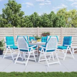 vidaXL Perne scaun cu spatar mic, 6 buc. , turcoaz, tesatura oxford GartenMobel Dekor (377736)