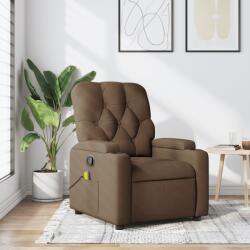 vidaXL Fotoliu de masaj rabatabil, maro, material textil GartenMobel Dekor (372495)