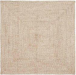vidaXL Covor Basketweave Natural si alb 120 x 120 cm Iuta GartenMobel Dekor (42010477) Covor