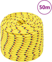 vidaXL Franghie de barca, galben, 14 mm, 50 m, polipropilena GartenMobel Dekor (152622)