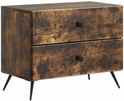 vidaXL Noptiera cu 2 sertare, stejar fumuriu, 62 x 34, 5 x 47, 5 cm, vidaXL (895470)